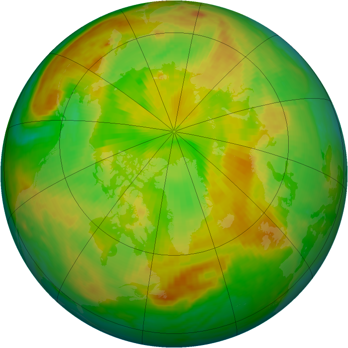 Arctic ozone map for 07 June 1998